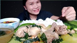 TINOLANG MANOK WITH PAPAYA  PINOY MUKBANG PHILIPPINES [upl. by Llenoil]