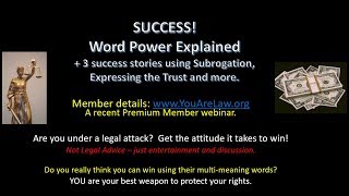 Success with Subrogation Expressing the Trust and Syntax Parse [upl. by Stulin]