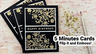 5 Minute Cards  Flip it and Emboss [upl. by Ahsaeym]