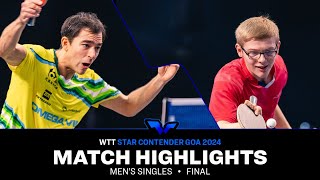 Hugo Calderano vs Felix Lebrun  MS Final  WTT Star Contender Goa 2024 [upl. by Lajib]