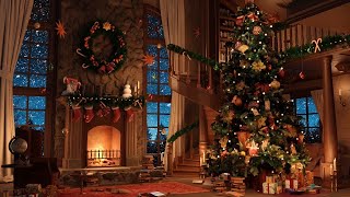 Christmas Music Ambience with Instrumental Christmas Music amp Crackling Fireplace [upl. by Lhamaj23]