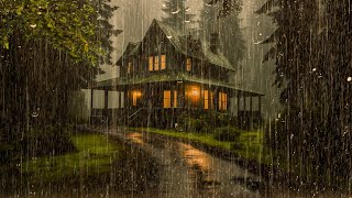 Rain Sounds for Sleeping 24 Hours  Heavy Rain All Night for Insomnia Relief Relaxing amp Studying [upl. by Neelak]