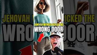 Jehovah Witness Knocks On The WRONG Door🤯😱‼️ christian bible truth shorts [upl. by Halilak796]