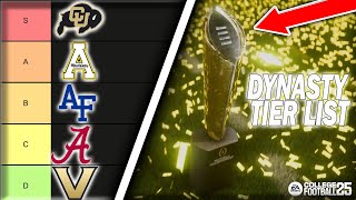 NEW I Ranked all 134 College Football 25 Teams DYNASTY MODE TIER LIST [upl. by Ulberto256]