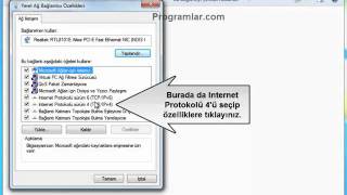 Windows 7  de DNS Ayarı Değiştirme [upl. by Ahsieyn130]