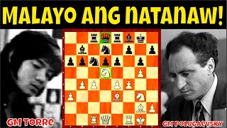 Nagulat si GM Polugaevsky sa malayong natanaw ni GM Torre  Manila Invitational Chess 1975 [upl. by Dorn791]