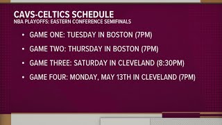 Cleveland Cavaliers vs Boston Celtics NBA Playoffs schedule for Round 2 [upl. by Aikenat316]