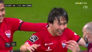 Goal  Golo Kanya Fujimoto Gil Vicente 10 Sporting Liga 2021 18 [upl. by Togram]