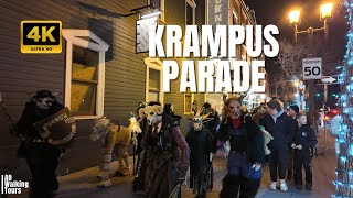 Krampusnacht in Whyte Ave Edmonton  GermanAustrian Christmas in Canada 4K [upl. by Faye]