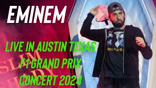 EMINEM LIVE FROM AUSTIN 2024  FORMULA 1 GRAND PRIX FULL CONCERT October 19 2024 [upl. by Annawoj]