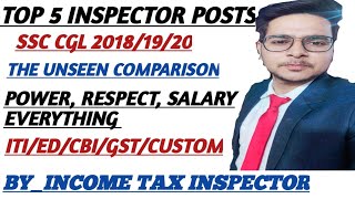 TOP 5 BEST INSPECTOR POSTS OF SSC CGL BEST POSTS OF SSC CGL TOP 5 BEST JOBS IN SSC CGL CBI [upl. by Ydnic597]