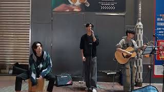 10112024 🌃 旺角 Litsunhinbilly AndyKwan JustinChiu Busking 🎶🎤🎸🥁🔊 [upl. by Nnoj]