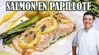 Salmon in Parchment Paper  Salmon en Papillote Recipe by Lounging with Lenny [upl. by Caraviello]