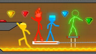 Watergirl and Fireboy  Stickman Animation  30  36  Complete Edition [upl. by Javier]