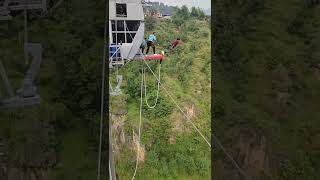 The worlds second highest Bungy jump in Nepal shorts [upl. by Yklam]