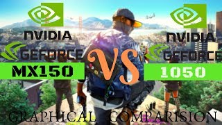 Nvidia MX150 VS Nvidia GTX 1050  GRAPHICAL COMPARISON  GAMING PERFORMANCE TEST [upl. by Moia]