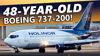 48YEAROLD BOEING 737200 STILL FLYING Nolinor Aviation at Calgary Airport [upl. by Joline669]