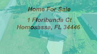 Home for sale 1 Floribunda Ct Homosassa FL 34446 branded [upl. by Dorsy]