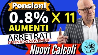 PENSIONI DICEMBRE 👉 ARRETRATI CONGUAGLIO GENNAIONOVEMBRE 08 X 11 ecco le cifre❗️ NUOVI CALCOLI [upl. by Nim909]