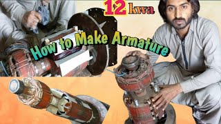 How To Rotor Winding Alternator DC rewinding 15KVA [upl. by Daryn]