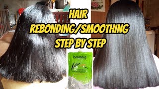 HAIR REBONDINGSMOOTHING Step by Step Easy to Learn 2 [upl. by Ahsikal]