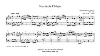 Beethoven  Sonatina in F Major Anh 5 12 [upl. by Sudaorb]