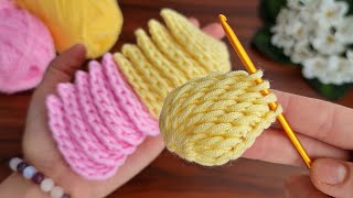 3D⚡💯Crochet Flower💯👌 Very easy crochet rose flower making for beginners crochet flowers [upl. by Lanna13]