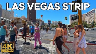 Las Vegas Strip Walk  June 2024 [upl. by Cha]