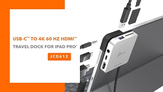 j5create USBC™ to 4K 60 Hz HDMI™ Travel Dock for iPad Pro®  Model JCD612 [upl. by Tavia]