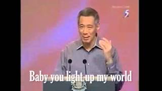 Lee Hsien Loong Sings What Makes You Beautiful [upl. by Ayahsey]