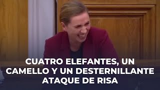 El desternillante ataque de risa de la primera ministra danesa [upl. by Netsryk235]