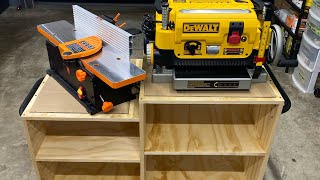 Beginner Woodworking  Jointer amp Planer Combo Cart Woodworking Beginner Tools Building Dewalt [upl. by Amaso]