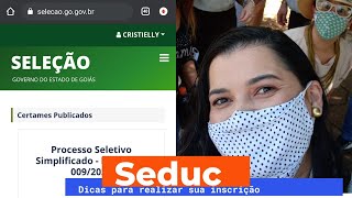 Passo a passo  Processo seletivo SEDUC [upl. by Idleman815]