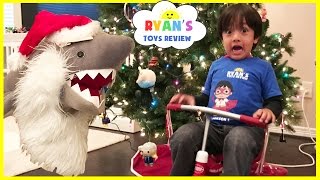 Shark Pretend Play Hide and Hide with Ryan ToysReview [upl. by Toolis778]