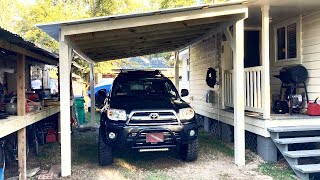 How To BUILD a LEANTO CARPORT  12x20 Covered Shelter  Minimalist Design [upl. by Irakab312]