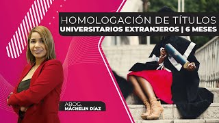 Homologación de TÍTULOS UNIVERSITARIOS extranjeros en 6 MESES💥💥 [upl. by Atena]