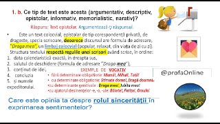 TEXTUL EPISTOLAR atitudini perspectivă intenții idei opinii fapte argumente BAC oral 2025 [upl. by Zindman]