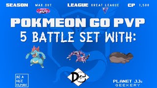 Pokémon GO PvP  Great League 5 Rounds Feraligatr S  Drapion S  Clodsire [upl. by Mettah]