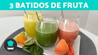 3 BATIDOS de FRUTAS REFRESCANTES y SALUDABLES 🍏🍊 Smoothies Saludables [upl. by Purdy]