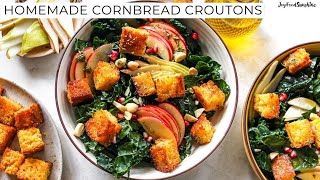 Homemade Cornbread Croutons [upl. by Bertrando287]