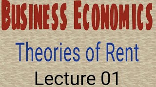 Business EconomicsTheories of RentBcom1styearRicardian theory of RentCommerce RoomPriyaDhamija [upl. by Eirac]