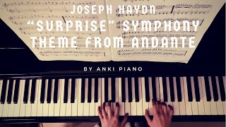 Joseph Haydn  “Surprise” Symphony Theme from Andante by ANKI PIANO with sheet piano [upl. by Meedan888]