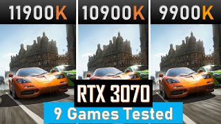 intel 11th gen 11900k vs 10900k vs 9900k Gaming benchmarks RTX 3070 [upl. by Otsirc]