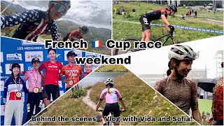 Behind the scenes of racing French 🇫🇷 MTB Cup  vlog with Vida and Sofia [upl. by Brooking]