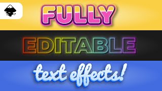 Create 3 FULLY Editable Text Effects in Inkscape 13 [upl. by Supmart897]