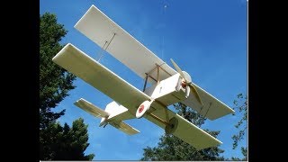 Homemade RC WW1 Biplane SE5a Maiden Flight [upl. by Berner]