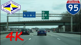 ⁴ᴷ Interstate 95  Delaware northbound 4K VIDEO [upl. by Inirt]