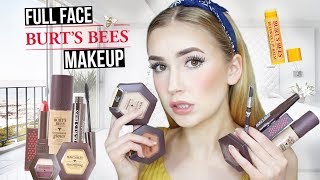 FULL FACE USING BURTS BEES MAKEUP  999 Natural Makeup [upl. by Nirret]