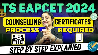 TS EAPCET 2024  Counselling Process ✔️Certificates Required✔️Step by Step Process in one Video [upl. by Thema]