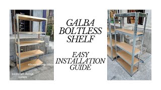 How to Install GALBA BOLTLESS SHELF I Easy Installation  Galvanized  The Basic Guides [upl. by Calder829]